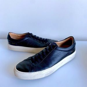 Common Projects Black Leather Low-Top Sneakers